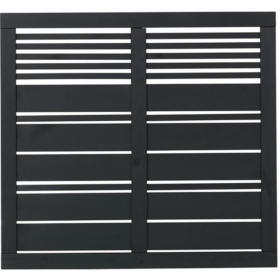 Plus Sichtschutzzaun Silence aus Nadelholz in Schwarz, semi-transparent, B: 120 cm, H: 110 cm - Bild 2