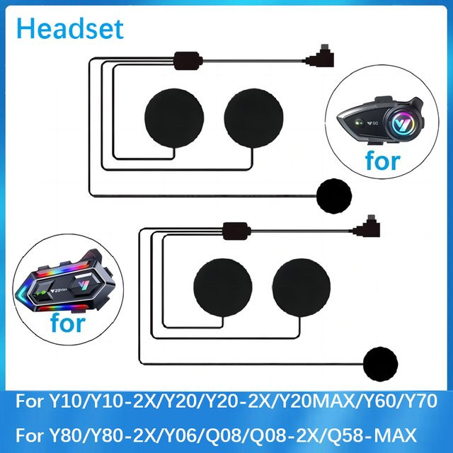 EJEAS Bluetooth Intercom Headset für Motorradhelme in Schwarz, kompatibel mit Y10, Y20, Y60, Y70, Y80, Q08 und weiteren Modellen - Bild 1