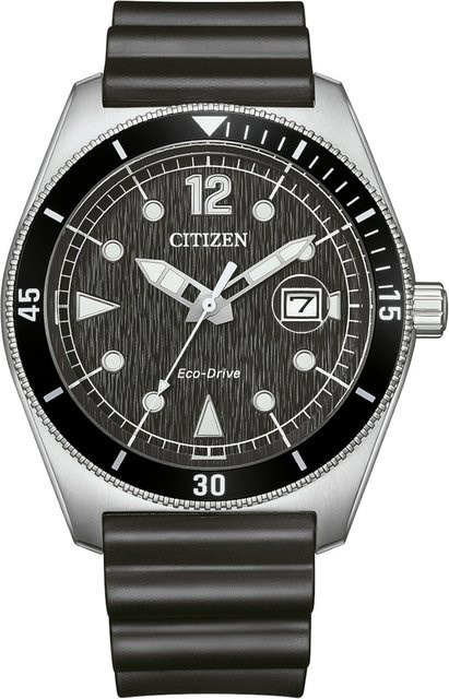 Citizen Armbanduhr, Solar, Edelstahl, Silikon, Schwarz, 43 mm, Herren - Bild 1