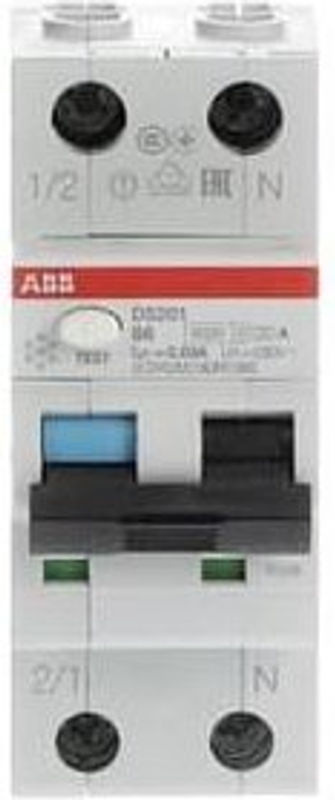 ABB FI/LS-Schalter RCBO DS201A-B6/0,03 6A weiß - Bild 2