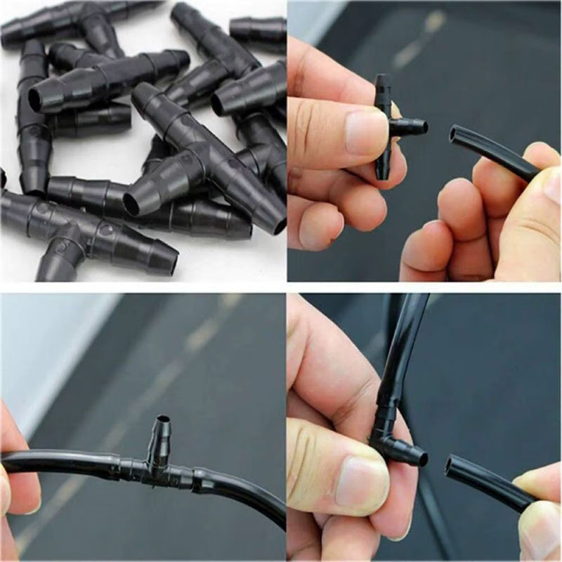30 Stück Universal-T-Stücke mit Widerhaken für Tropfbewässerungssysteme, 1/4 Zoll Anschluss für 4/7 mm Wasserschläuche - Bild 5