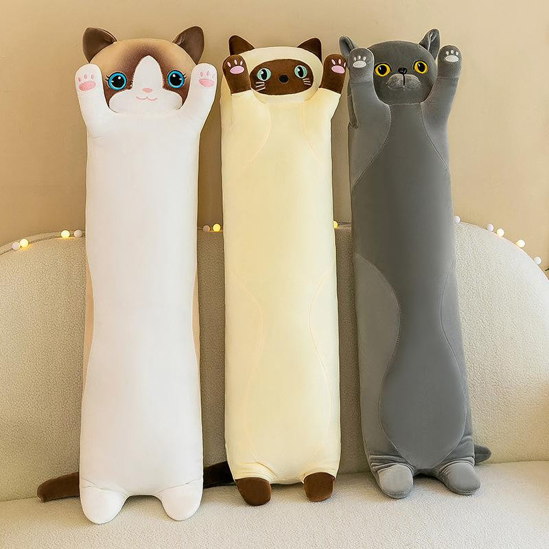 Flylo Lange Katze Puppe, Plüsch Spielzeug, grau, 90cm - Bild 1