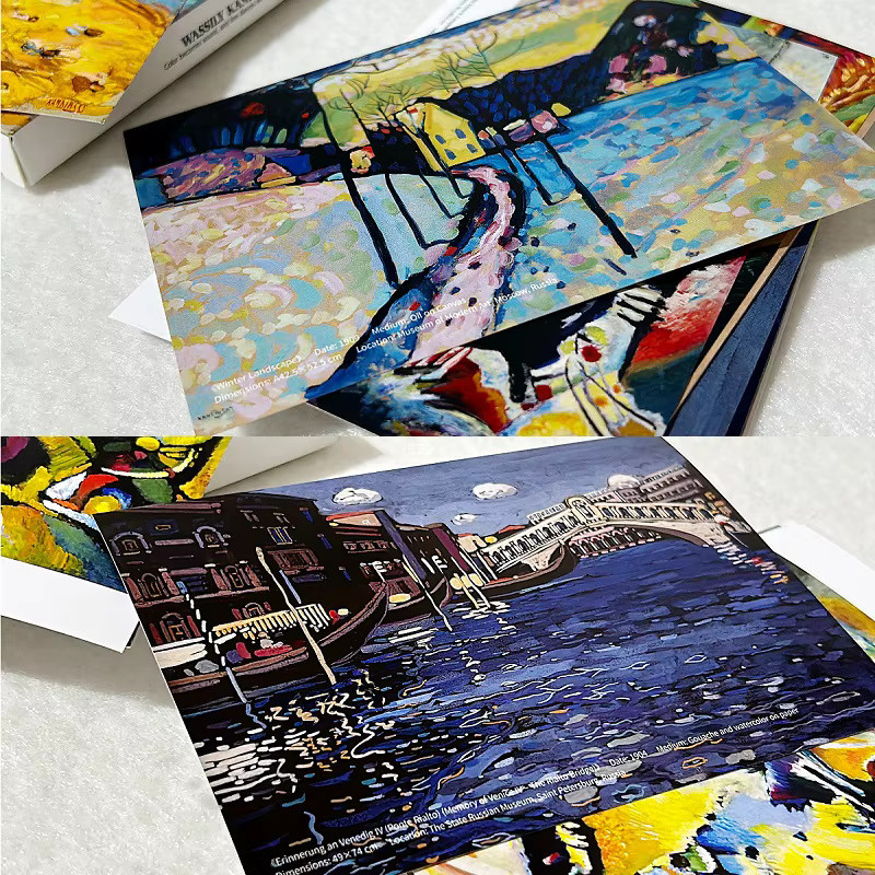30 Stück Set Künstler Postkarten mit Kandinsky Ölgemälden in Mehrfarbig, künstlerische Grußkarten aus Papier für Kunstliebhaber - Bild 5