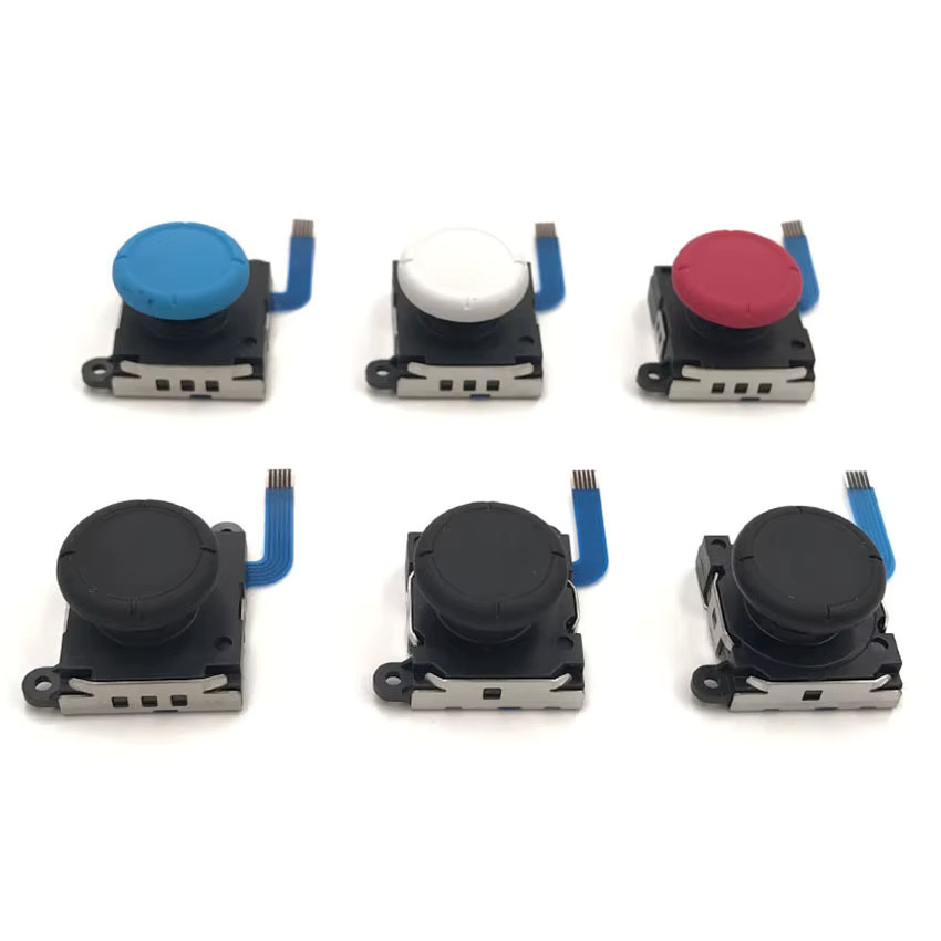 JCD 2er Set 3D Analog Rocker Thumb-Sticks Ersatz-Sensoren für Nintendo Switch Joy Con Links und Rechts in Schwarz - Bild 2