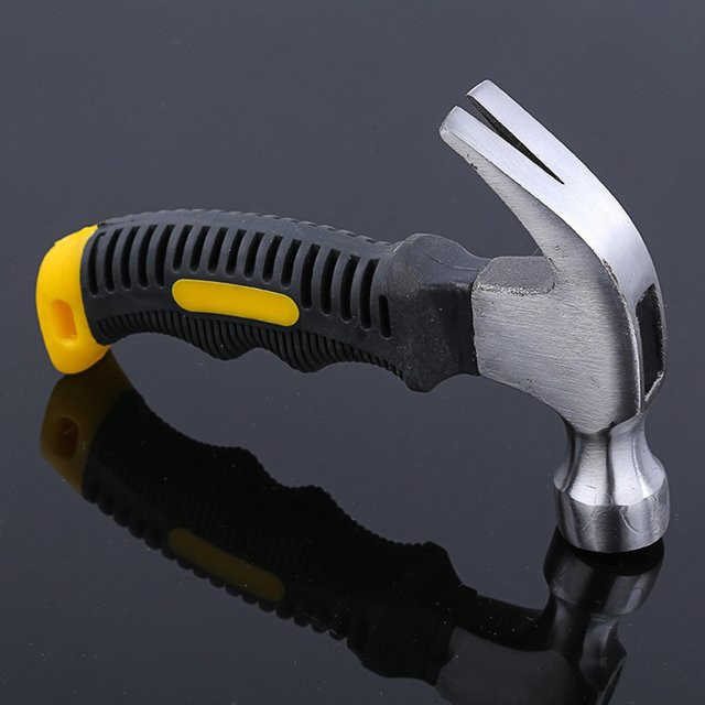 PMMJ Multifunktionaler Mini-Ramshorn-Hammer, 160 mm Länge, tragbares Werkzeug für Tischlerei und Reparaturen - Bild 1