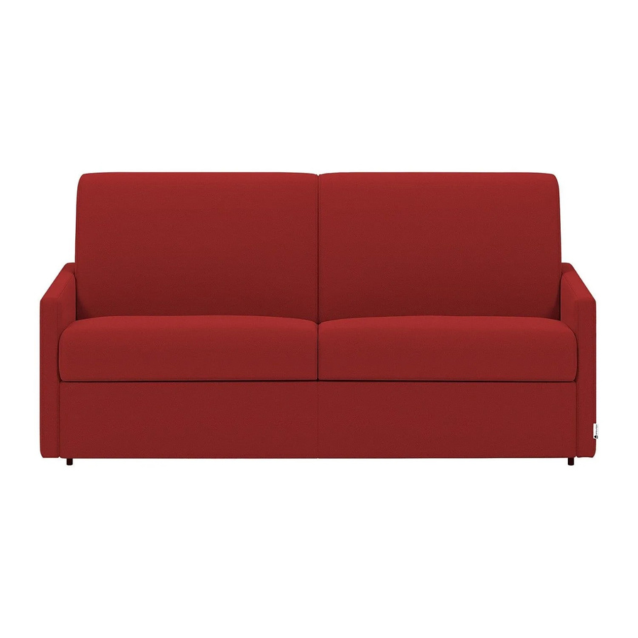Vente-unique Schlafsofa Calife in Rot mit Stoffbezug, Breite: 190 cm - Bild 2