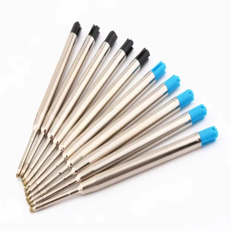 Kugelschreiberminen für Parker-Stifte mit mittlerer Spitze in Blau und Schwarz, Metall-Ersatzminen, Länge: 9,91 cm - Bild 2