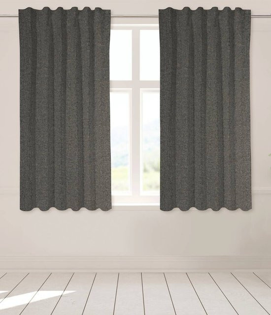 POCOline Kombivorhang Ulrich in Anthrazit, blickdicht, Polyester, Breite: 135 cm, Höhe: 145 cm - Bild 1