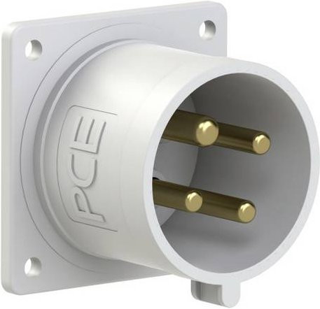 PC Electric 624-1 CEE Anbaustecker 32A 4polig IP44 Weiß - Bild 1