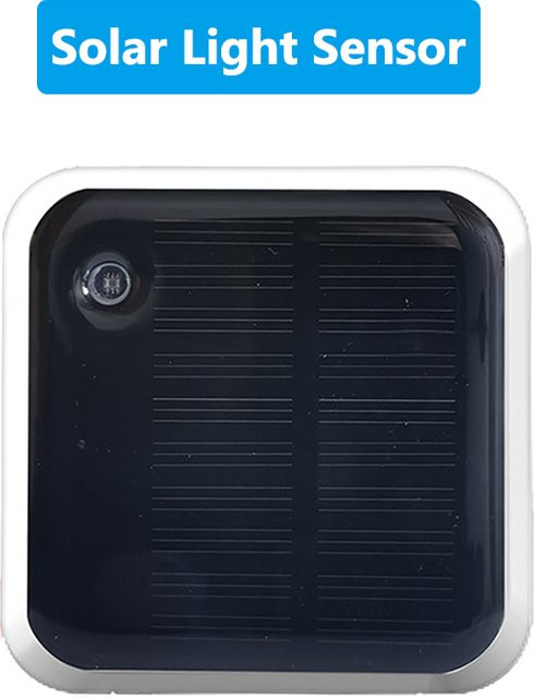 Luxuglow Tuya Zigbee Solarlichtsensor in Weiß, IP65 wasserdichter Helligkeitsdetektor für den Außenbereich mit Echtzeit-Luminanzüberwachung - Bild 1