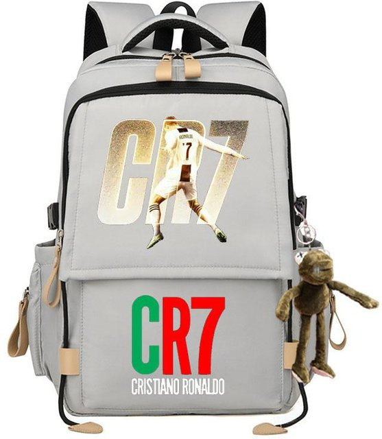 3-teiliges Schulrucksack-Set für Schüler in Grau aus Oxford-Stoff mit Federmäppchen und Schultergurt - Bild 1