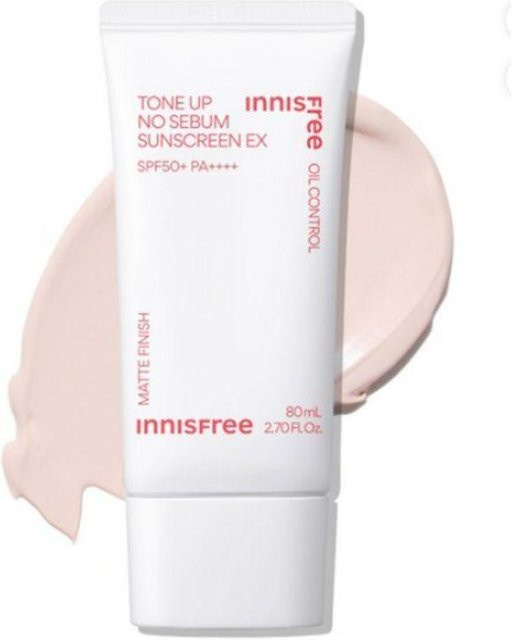 Innisfree Tone Up No Sebum EX Sonnenschutz, 80 ml, SPF 50+ - Bild 1