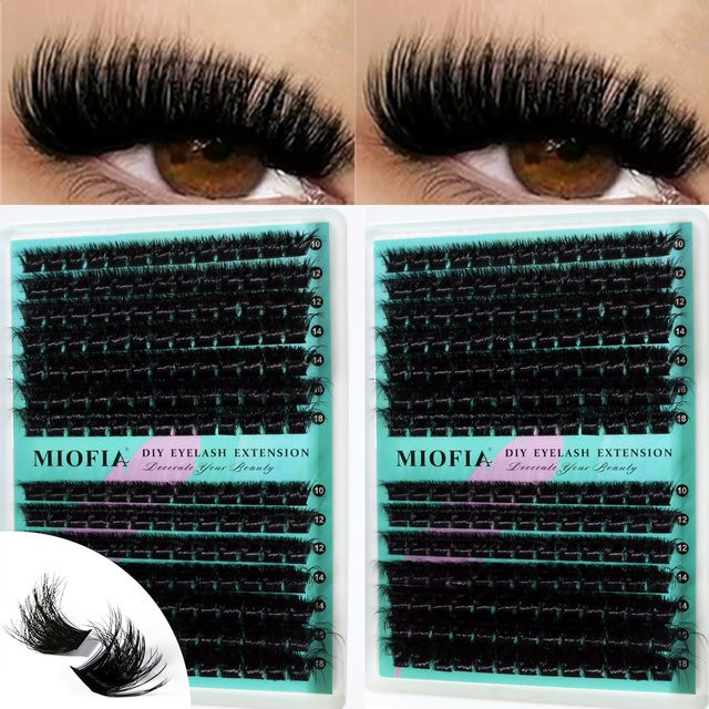 MIOFIA Wimpernbüschel, Gemischte Längen, Natürlich, Unisex - Bild 1