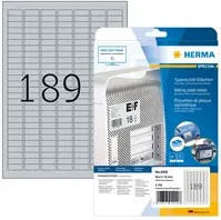 Herma SuperPrint LaserCopy Folienetiketten Silber aus Kunststoff, 4725 Stück, B: 25 mm, H: 10 mm, 25 Bogen A4 - Bild 1