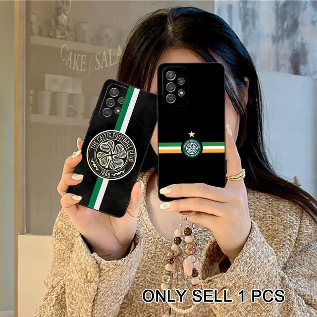 FC Celtic Handyhülle für Samsung Galaxy A57 56 55 54 53 52 51 37 36 35 34 33 32 31 5G in Schwarz, stoßfeste TPU Schutzhülle - Bild 1