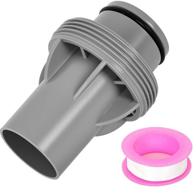 SHbaiwo Poolschlauchadapter Schnellkupplung für P6916 Kartuschenfilterpumpen, 38 mm, Schwarz-Grau - Bild 1