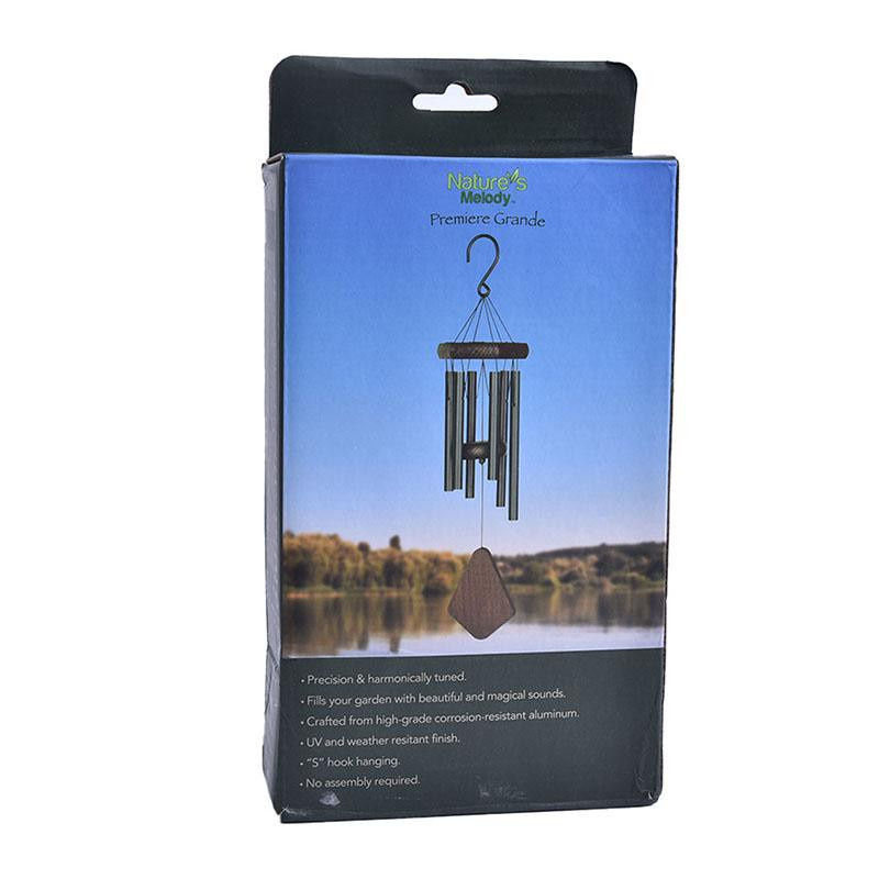 ThousandJoy Windspiel aus Aluminium mit tiefem Ton und Kapellenglocken in Schwarz für den Garten und Außenbereich - Bild 2