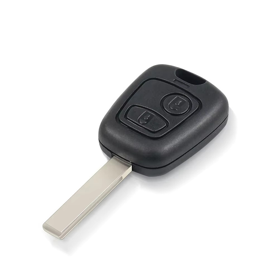 KEYYOU 2er Set Auto Schlüssel Fob Hülle für Citroen und Peugeot in Schwarz - Bild 2