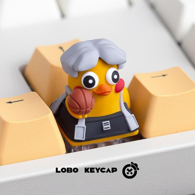 Lobo Custom 3D Harz Tastenkappe Escape Basketball Ente Schwarz und Gelb für mechanische Tastaturen - Bild 1