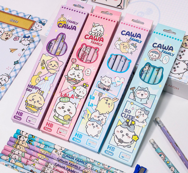 Chiikawa Bleistifte HB und 2B in Multicolour für Schüler und Schulanfang - Bild 1