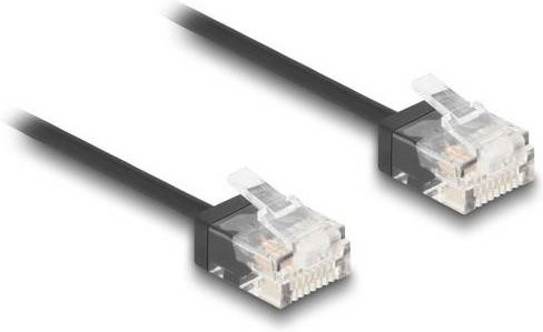 Delock 80371 RJ45 Patchkabel CAT 6 U/UTP Ethernet/LAN Schwarz, Länge: 1,00 m - Bild 1