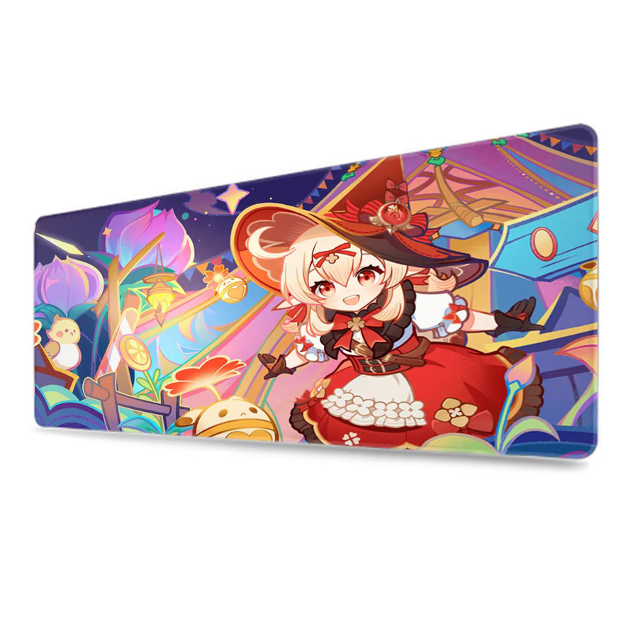 HYBXAXC XXL-Mauspad Genshin Impact Klee Multicolour Schreibtischunterlage für E-Sport und Gaming - Bild 7