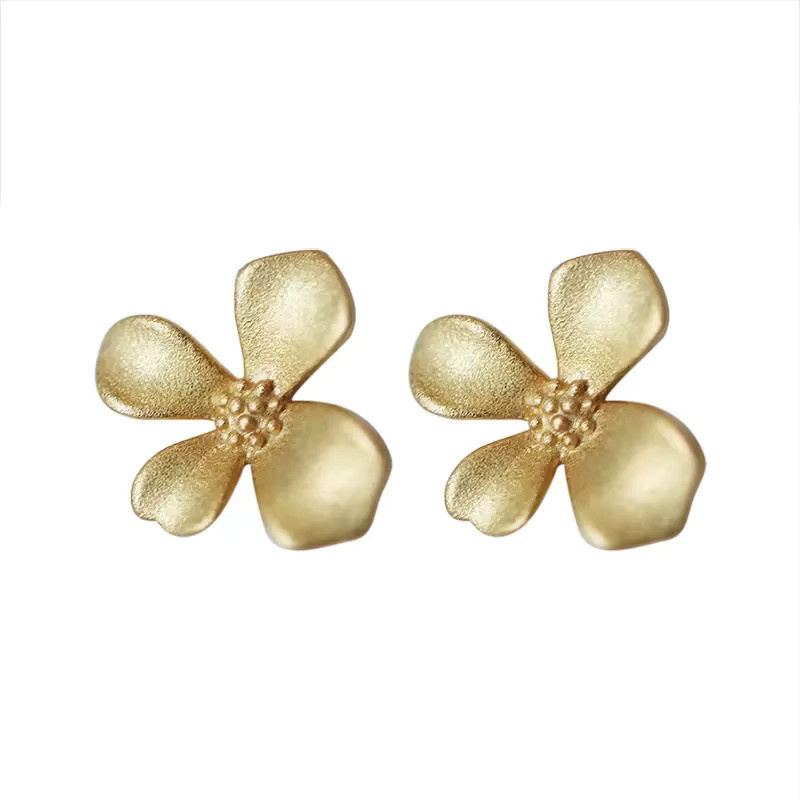 MAXBVYING Ohrstecker, Blumen, Goldfarben, Damen - Bild 5