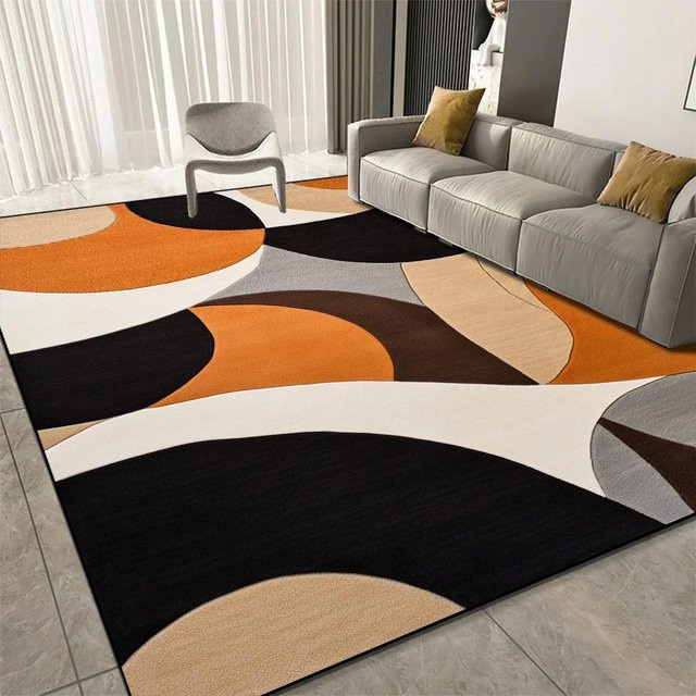 Wucifang Jewelry Geometrischer Teppich aus Flanell, Modern und Rutschfest, Mehrfarbig, B x T: 180 x 250 cm - Bild 1
