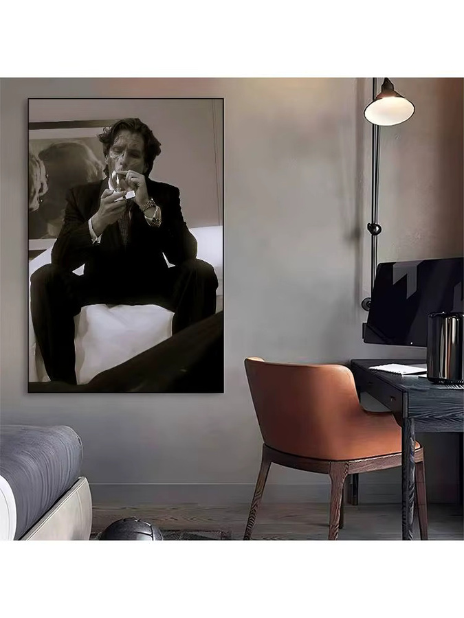 Wasserfester Papieraufkleber Rastar Patrick Bateman American Psycho Vintage Movie Poster in Schwarz - Bild 6