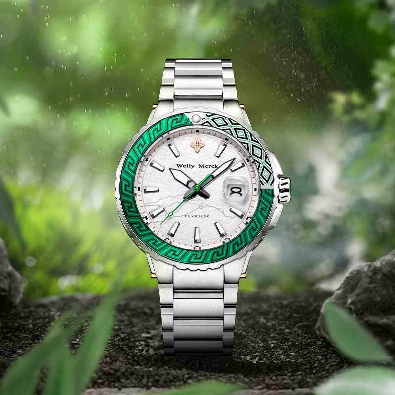 Welly Merck Armbanduhr, Automatik, Edelstahl, Leder, Herren - Bild 2