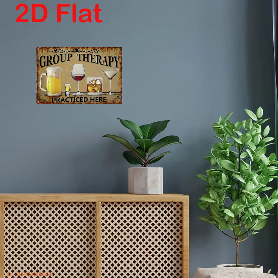 Vintage-Metallwandschild CIFBUY mit Text- und Getränkeillustrationen, Mehrfarbig, B/H: 20,3 x 30,5 cm - Bild 2