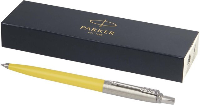 Parker Jotter Recycled Kugelschreiber Gelb mit blauer Tinte aus recyceltem Kunststoff und Edelstahl - Bild 1