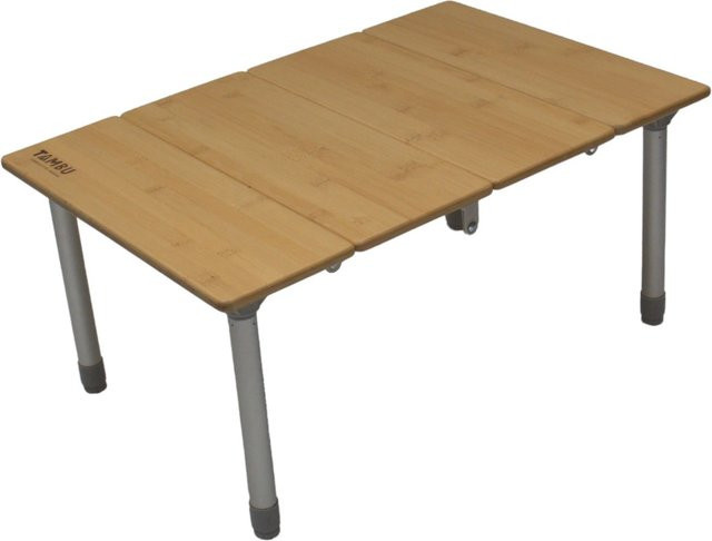 TAMBU Campingtisch TEBO aus Bambus und Aluminium, höhenverstellbar und faltbar, B/T: 60 x 40 cm - Bild 1
