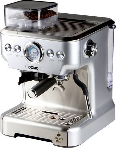 Domo DO725K Espressomaschine mit Siebträger in Silber mit Thermoblock, PID-Steuerung und Manometer aus Edelstahl - Bild 1