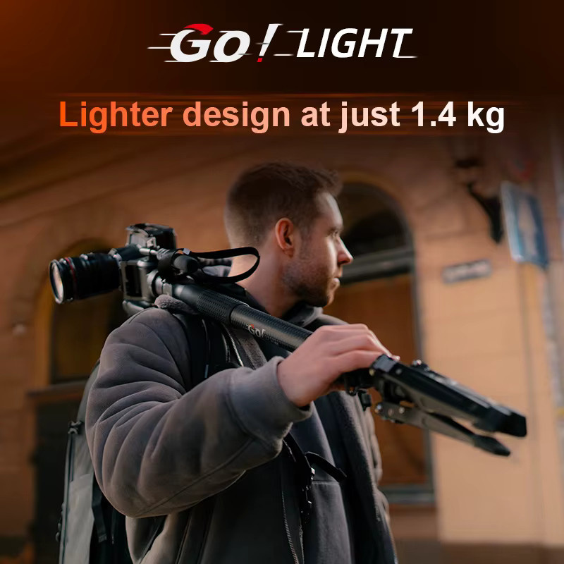 COMAN M1 pro V5 Kohlefaser-Reisestativ 4-teilig mit Ein-Klick-Hebesystem und Schnellwechselplatte in Schwarz - Bild 2