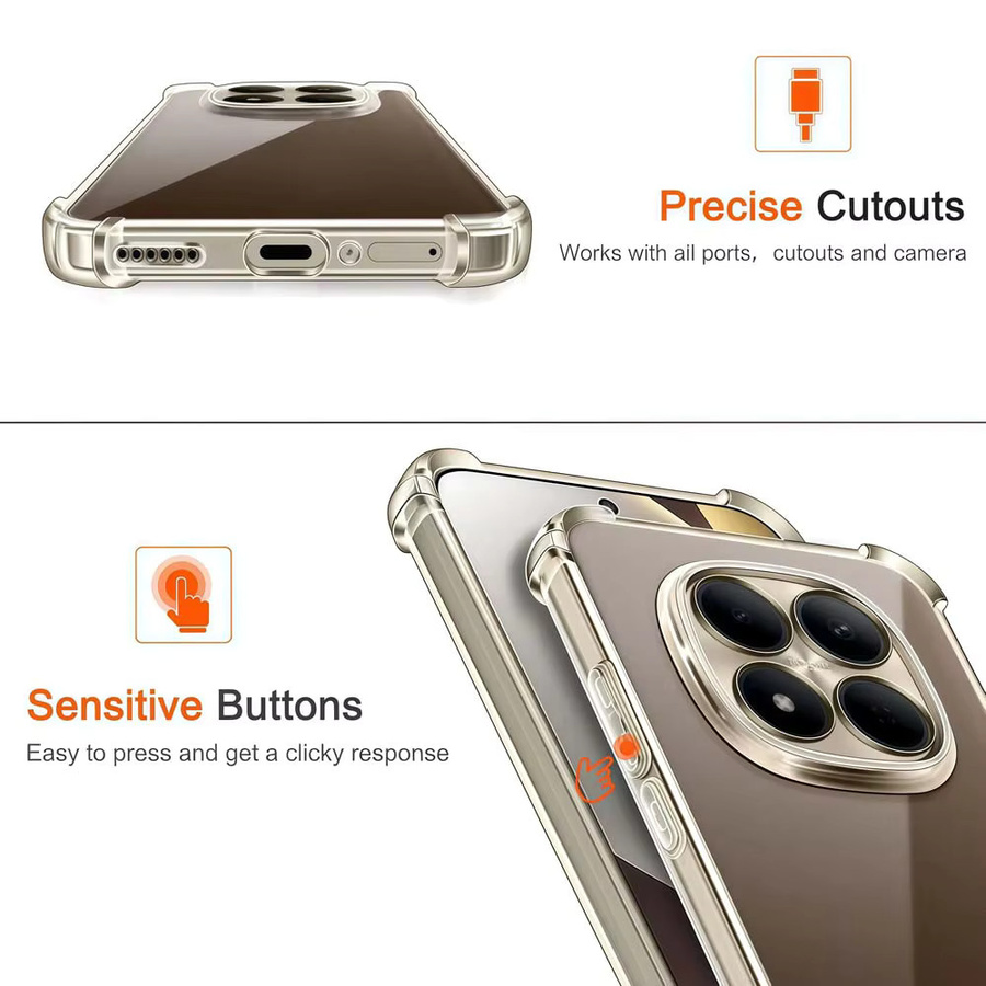 Stoßfeste und durchsichtige Silikon-Schutzhülle für Xiaomi Poco X5 X6 X7 X8 Pro Max F5 F6 M7 M6 Pro M8 F8 F7 Ultra C85 C75 C71 - Bild 4