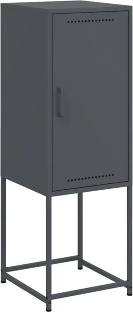 vidaXL Highboard in Anthrazit aus Stahl im Industrie-Stil, B/T/H: 36 x 39 x 107 cm - Bild 1