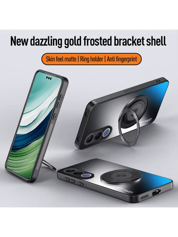 Stoßfeste AG Matte Handyhülle für Vivo V70 FE und Vivo V70 Elite aus TPU+PC in Schwarz und Orange - Bild 4