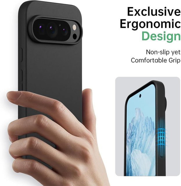 Ricestate Silikonhülle für Google Pixel in Schwarz, mattiert und ultradünn - Bild 1