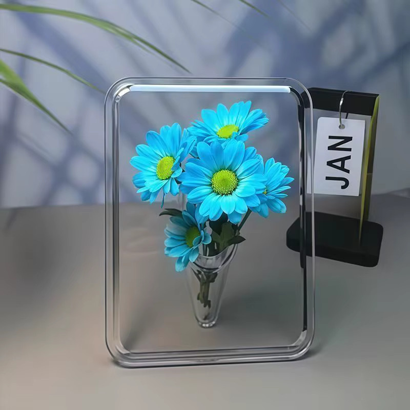 JETTING Acryl-Fotorahmen-Vase in Transparent, moderne Hydrokultur-Blumenvase für Tischpflanzen und Dekoration - Bild 4