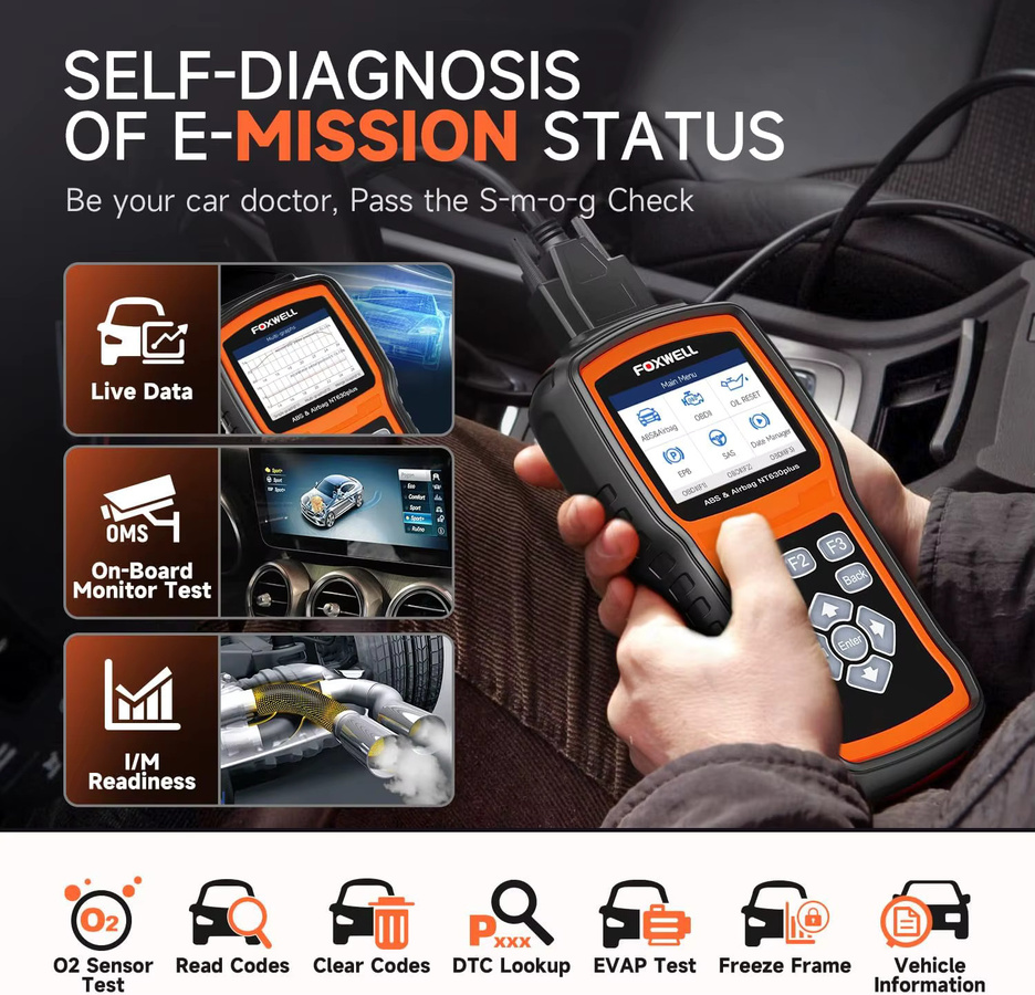 Foxwell NT630 Plus Auto-OBD2-Scanner Diagnosegerät für ABS, Airbag, EPB, Öl und Motor mit Kalibrierungsfunktion - Bild 4