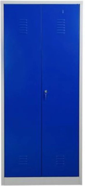 Proregal Metallspind Dolphin mit Zylindereschloss und Regalböden, Farbe Grau-Blau, H x B x T: 180 x 80 x 50 cm - Bild 1