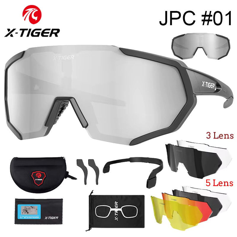 X-TIGER Sportsonnenbrille, photochrom, polarisiert, Kunststoff - Bild 2