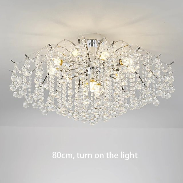 IRALAN LED Kristall Kronleuchter Modern in Silber für Wohnzimmer, Esszimmer und Schlafzimmer - Bild 1