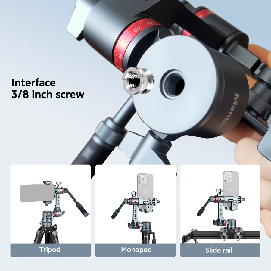 Manbily Mobiler 3-Achsen-Gimbal Stabilisator YJ-002 mit 360-Grad-Rotation und Griff für dein Smartphone - Bild 3