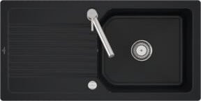 Villeroy & Boch Spüle Linara 60 Flat, flächenbündig, Keramik, pure black - Bild 1