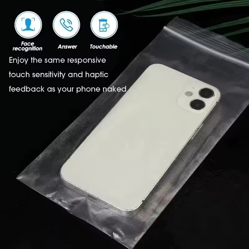 100 Stück wasserdichte Handytaschen von Untior, transparente selbstdichtende Einweg-Schutztaschen für universelle Mobiltelefone und Kleinigkeiten - Bild 6