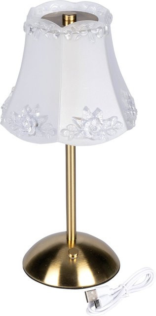 Akku-Tischlampe Elegance von genialo in Gold und Transparent mit Touch-Funktion - Bild 1
