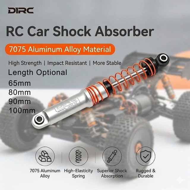D1RC Stoßdämpfer aus Legierung, 4-teiliges Set, für 1/10 RC-Modellauto - Bild 1