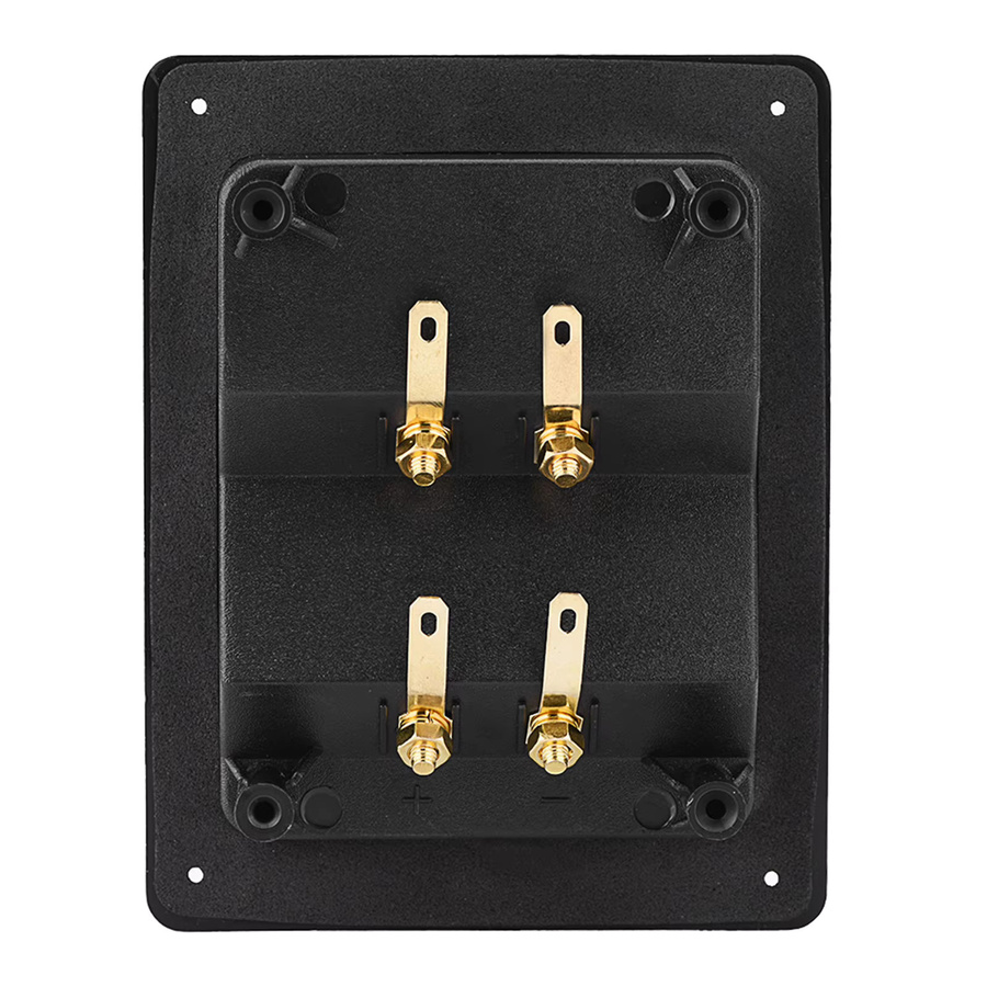 Qiilu Lautsprecherkabelverbinder mit 4-Wege-Anschlüssen aus reinem Kupfer und vergoldeten Klemmen in Gold und Schwarz - Bild 6